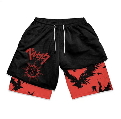 Anime Gym Compression Shorts Men