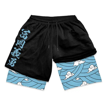 Anime Gym Compression Shorts Men