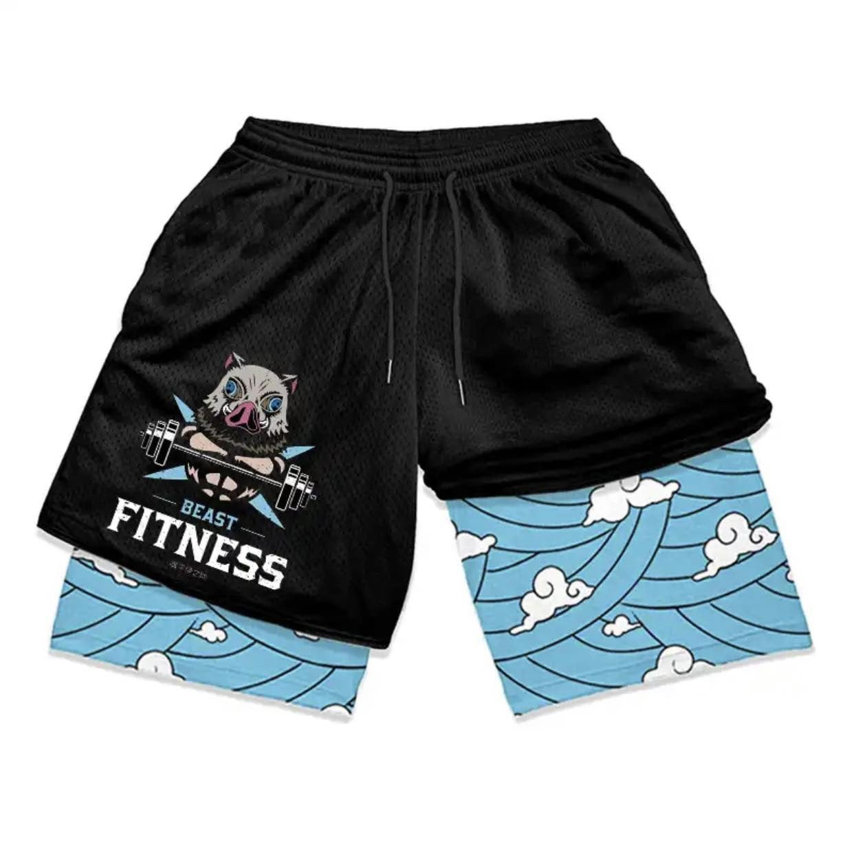 Anime Gym Compression Shorts Men