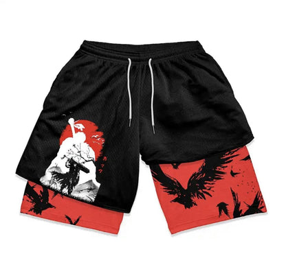 Anime Gym Compression Shorts Men