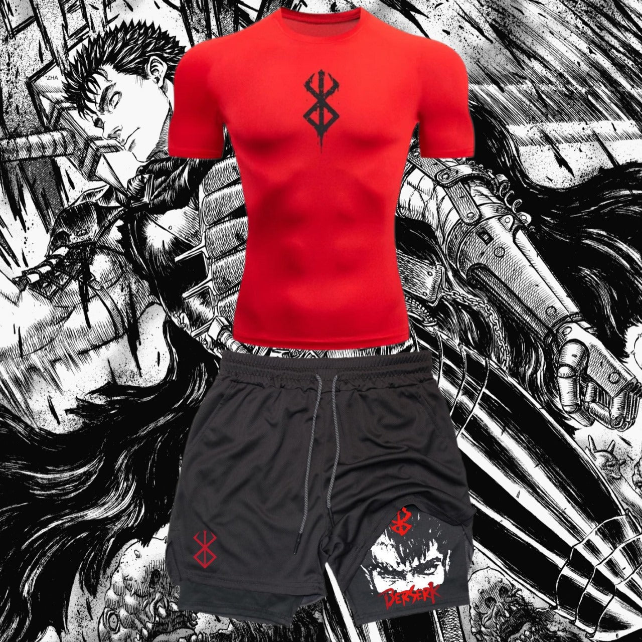 Set Anime T-Shirt and Short Compression