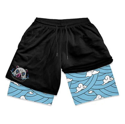 Anime Gym Compression Shorts Men