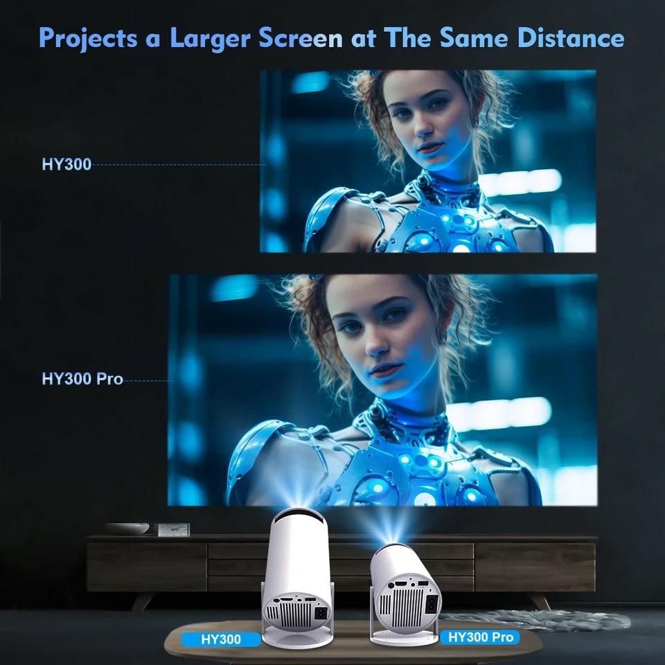 Projector Portable Android 11 4K 1280*720P HY300 Dual Wifi