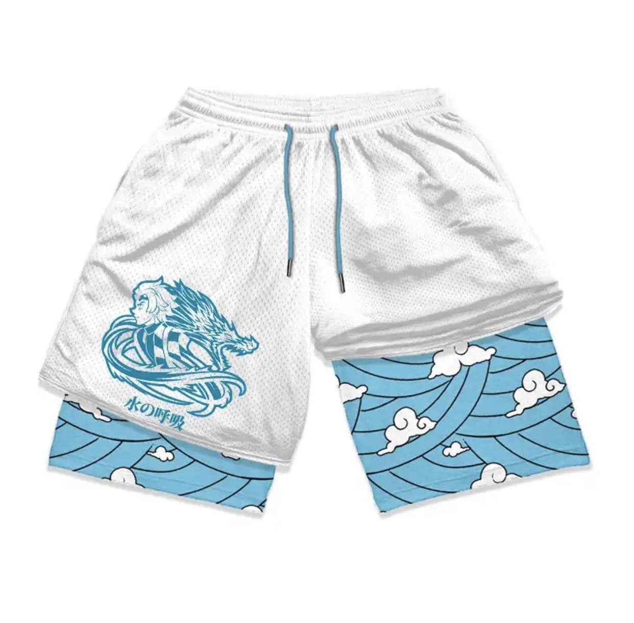 Anime Gym Compression Shorts Men