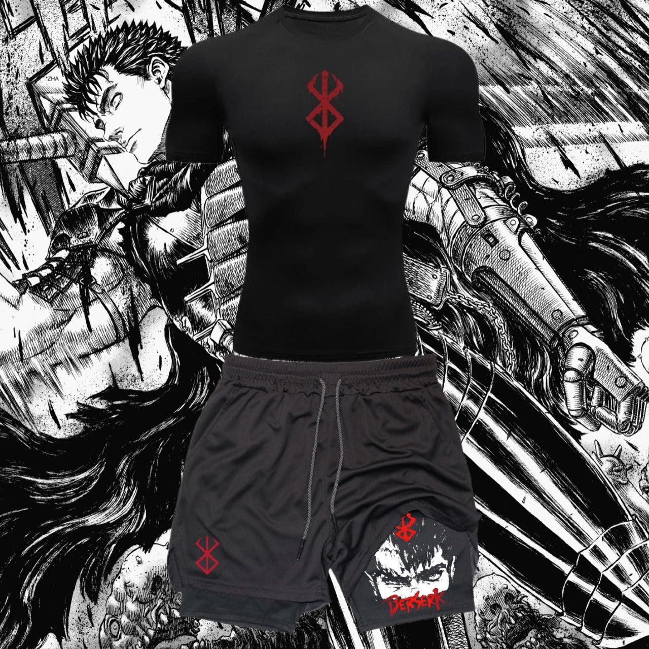 Set Anime T-Shirt and Short Compression