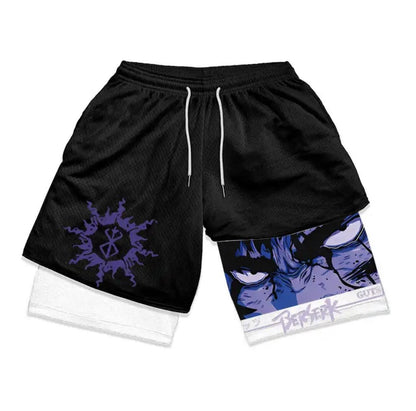 Anime Gym Compression Shorts Men