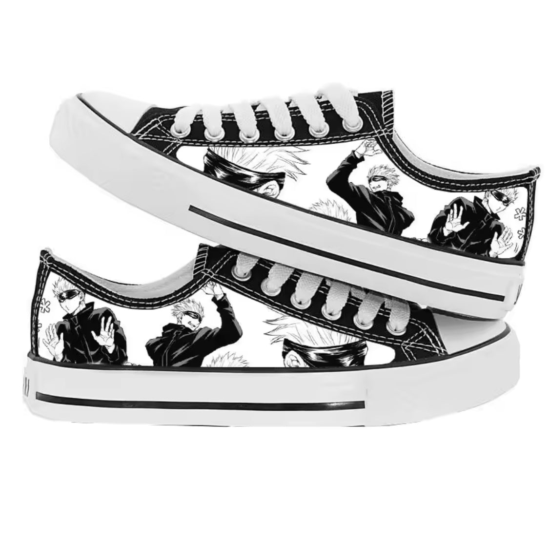 Black Sneakers Canvas Shoes Anime Jujutsu Kaisen