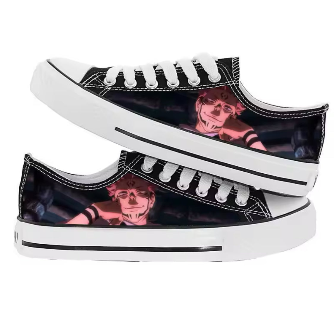 Black Sneakers Canvas Shoes Anime Jujutsu Kaisen