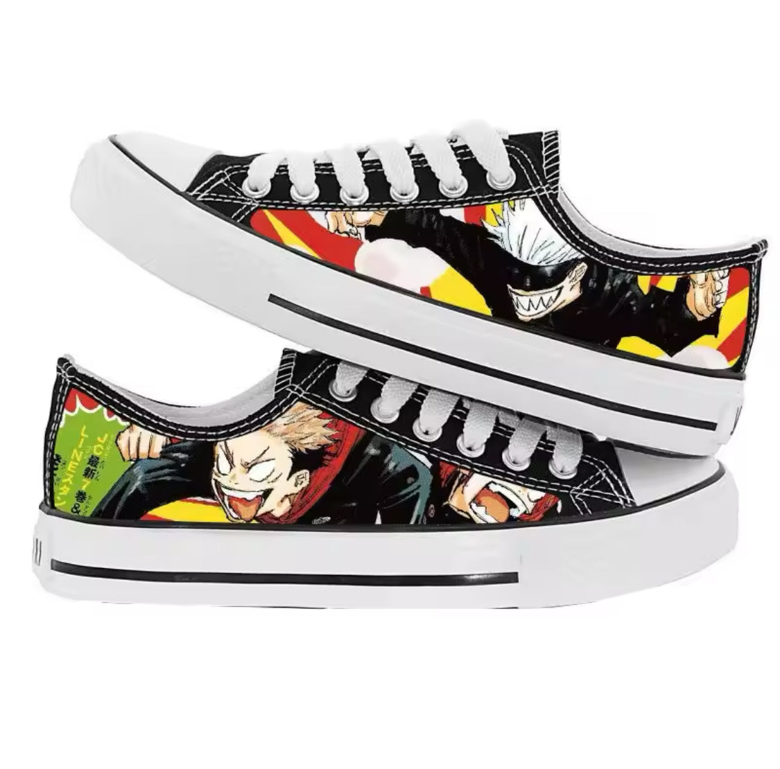 Black Sneakers Canvas Shoes Anime Jujutsu Kaisen