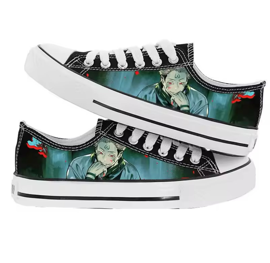 Black Sneakers Canvas Shoes Anime Jujutsu Kaisen