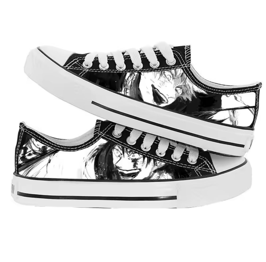 Black Sneakers Canvas Shoes Anime Jujutsu Kaisen