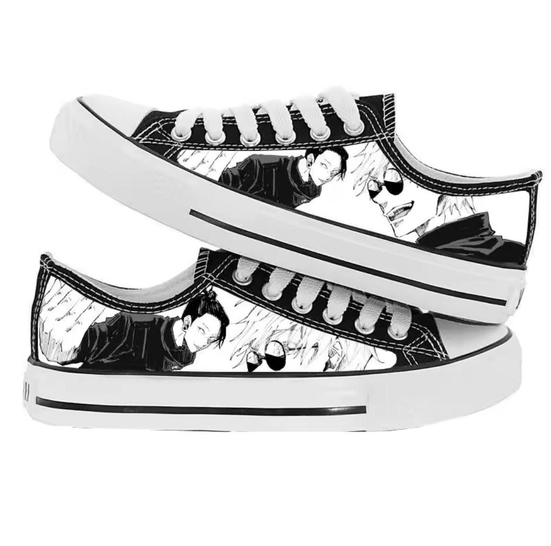 Black Sneakers Canvas Shoes Anime Jujutsu Kaisen