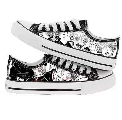 Black Sneakers Canvas Shoes Anime Jujutsu Kaisen