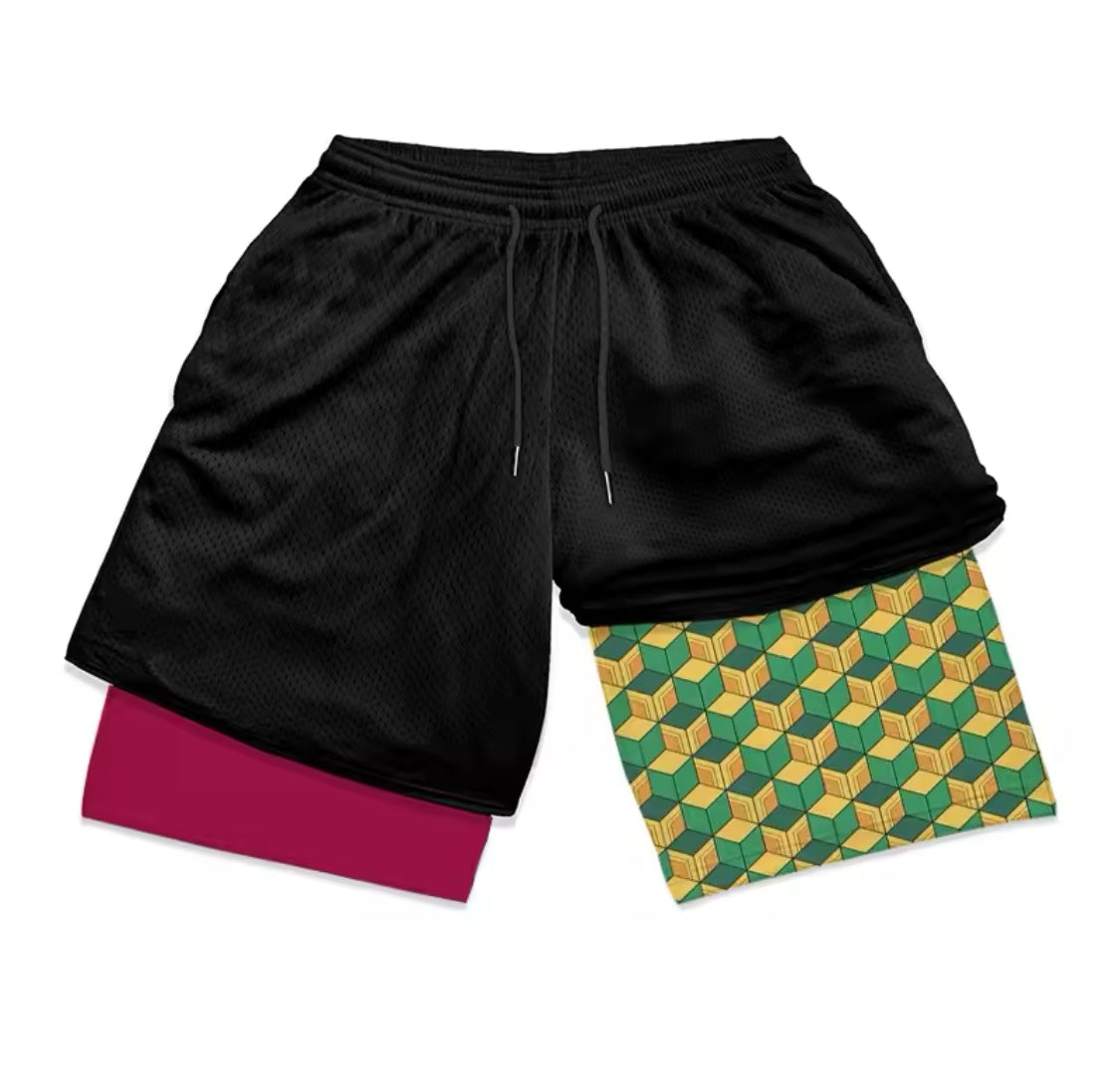 Anime Gym Compression Shorts Men