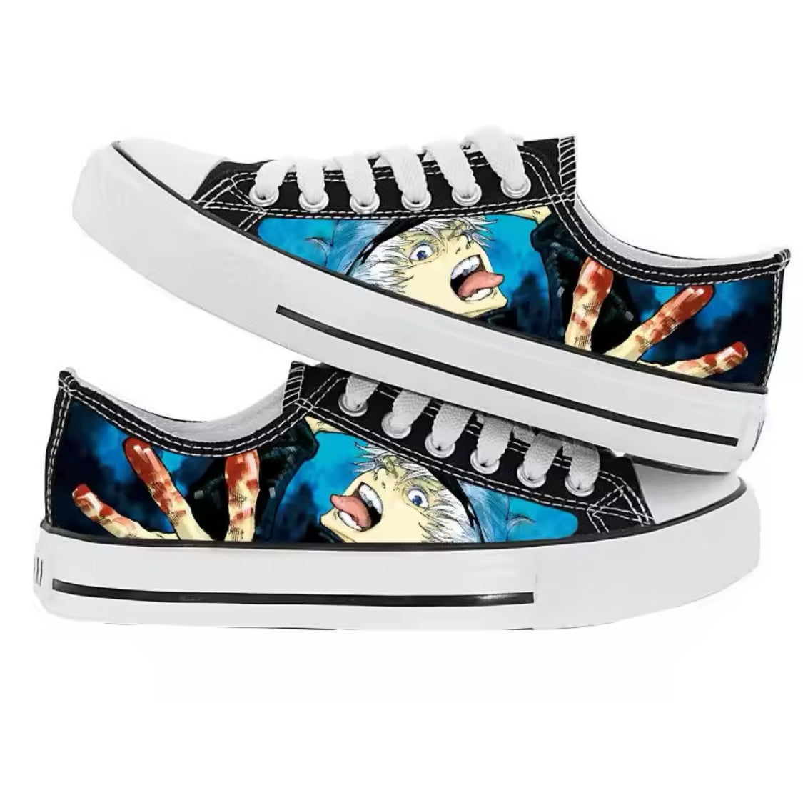 Black Sneakers Canvas Shoes Anime Jujutsu Kaisen