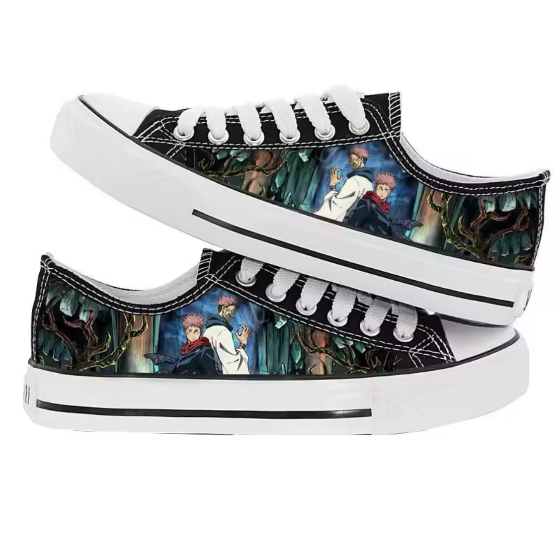 Black Sneakers Canvas Shoes Anime Jujutsu Kaisen