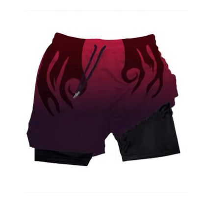 Anime Bersek Gym Compression Shorts Men