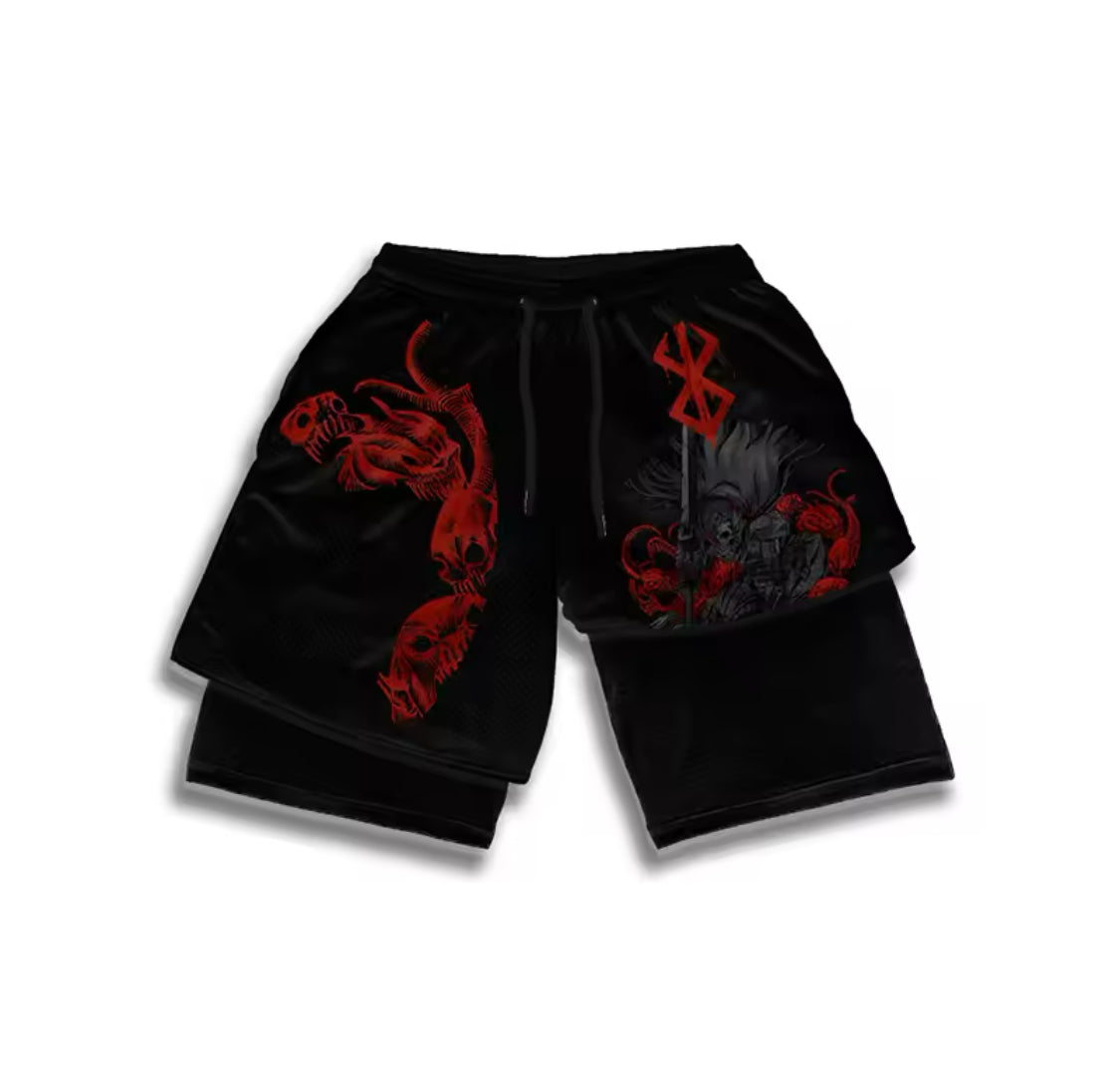 Anime Bersek Gym Compression Shorts Men