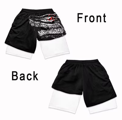 Anime Bersek Gym Compression Shorts Men