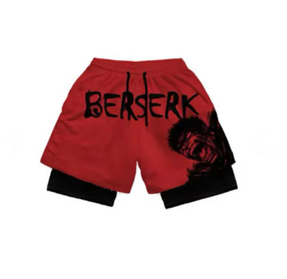 Anime Bersek Gym Compression Shorts Men