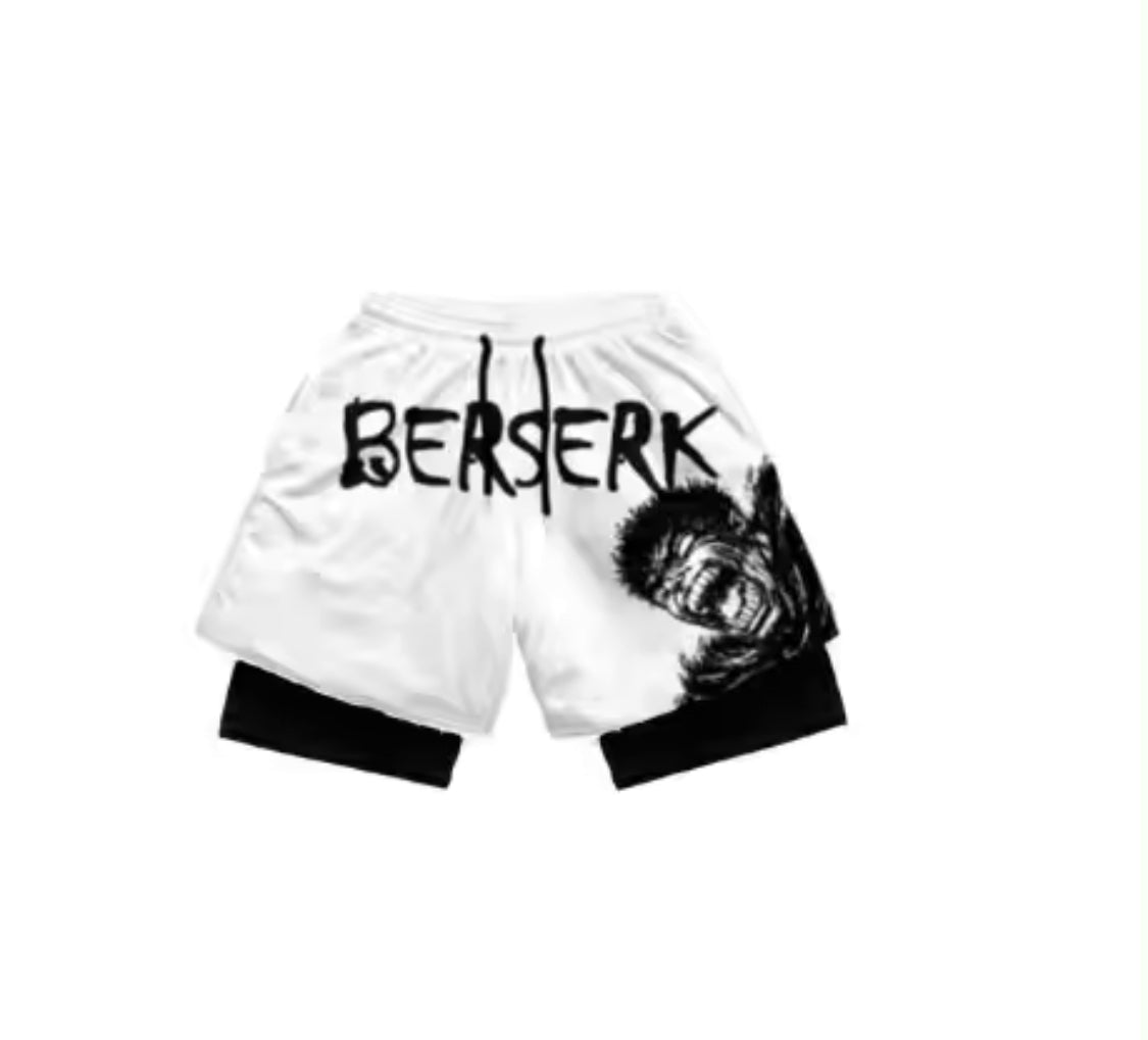 Anime Bersek Gym Compression Shorts Men