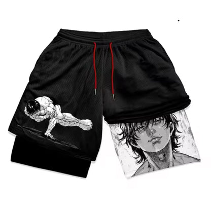 Anime Gym Compression Shorts Men