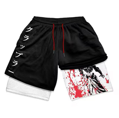 Anime Gym Compression Shorts Men