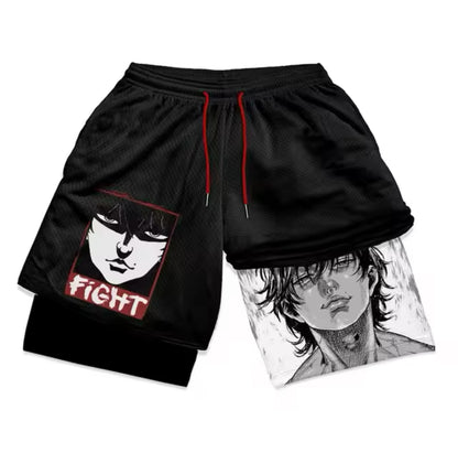 Anime Gym Compression Shorts Men