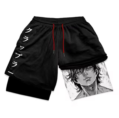 Anime Gym Compression Shorts Men