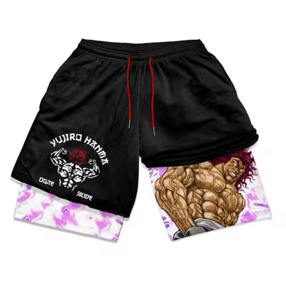 Anime Gym Compression Shorts Men