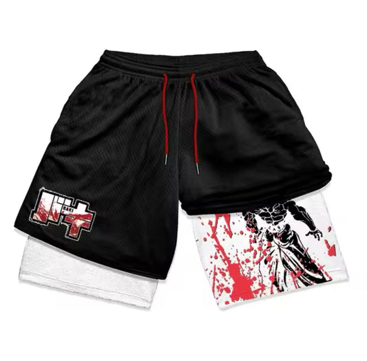 Gym Compression Shorts Men Anime