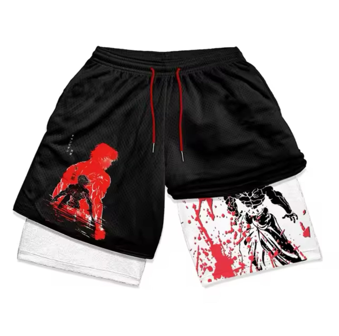 Gym Compression Shorts Men Anime