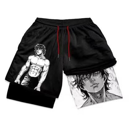 Gym Compression Shorts Men Anime