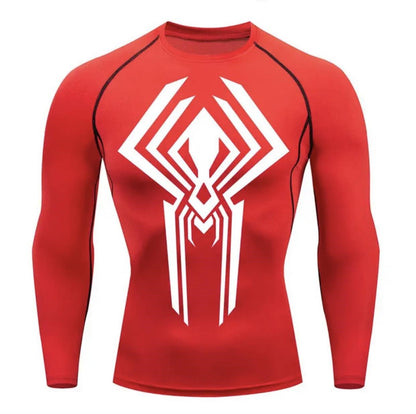 T-Shirt Men's Fitness Sun Protection Sports Spider Anime