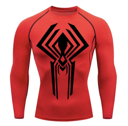 T-Shirt Men's Fitness Sun Protection Sports Spider Anime