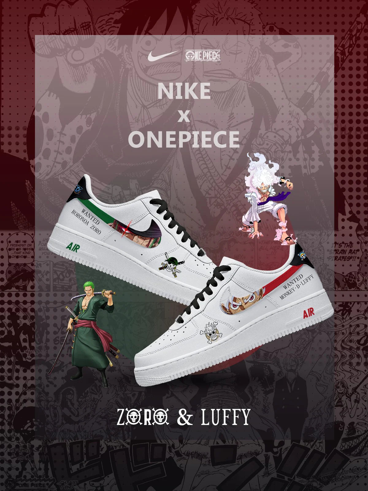 Luffy & Zoro Custom Shoes