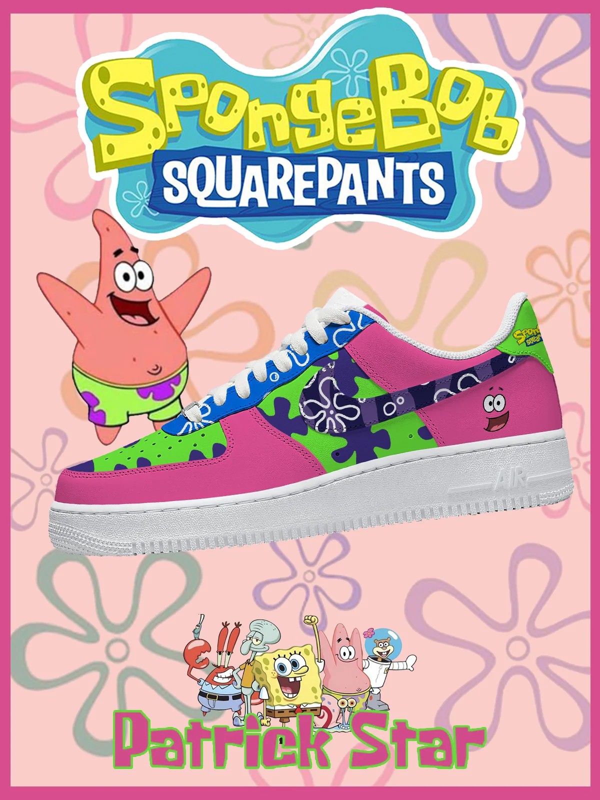 Patrick Star V.1 Custom Shoes
