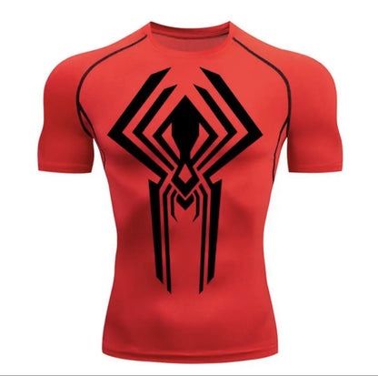 Spider T-Shirt Men's Fitness Sun Protection Sports Anime