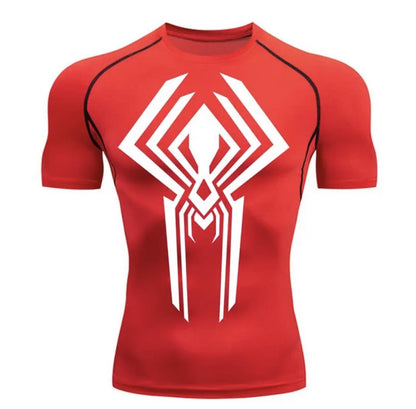 Spider T-Shirt Men's Fitness Sun Protection Sports Anime