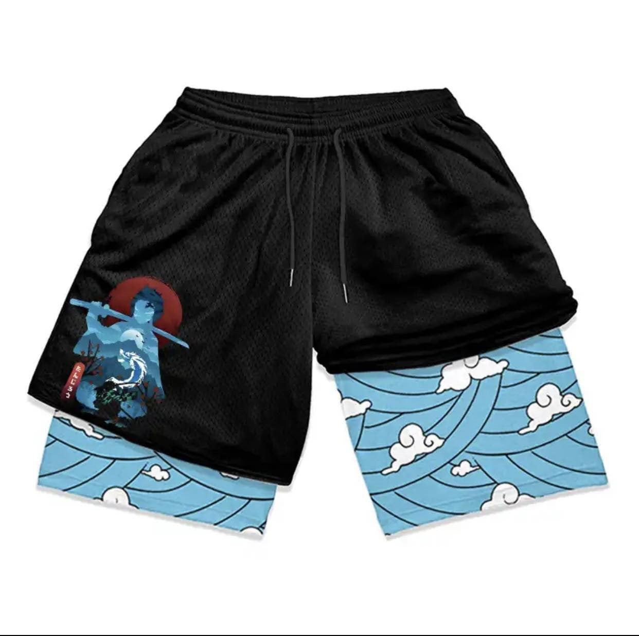 Anime Gym Compression Shorts Men