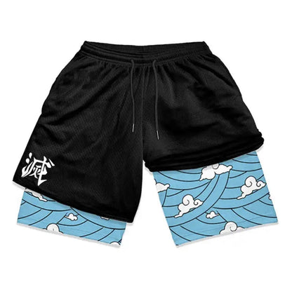 Anime Gym Compression Shorts Men