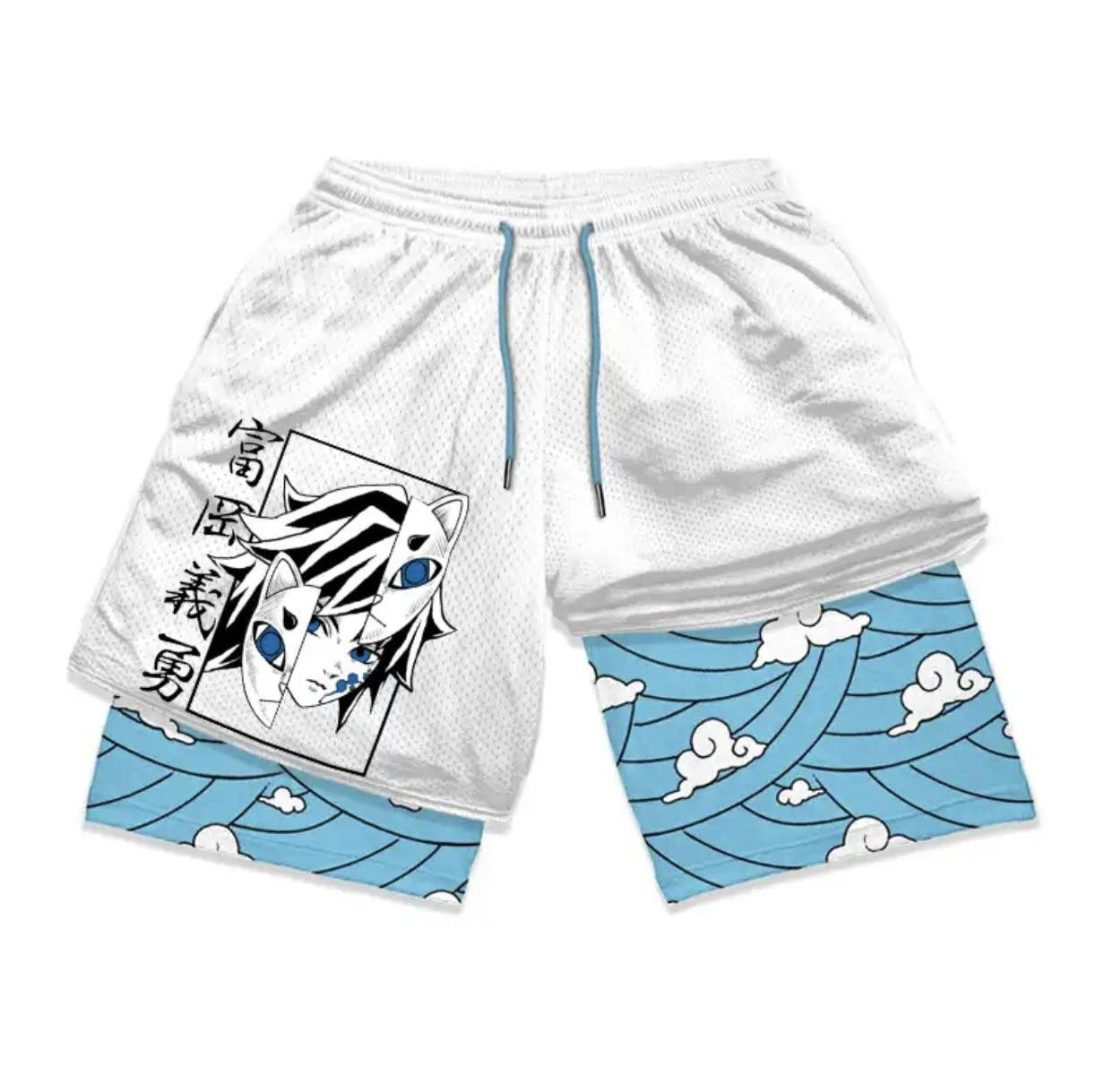 Anime Gym Compression Shorts Men