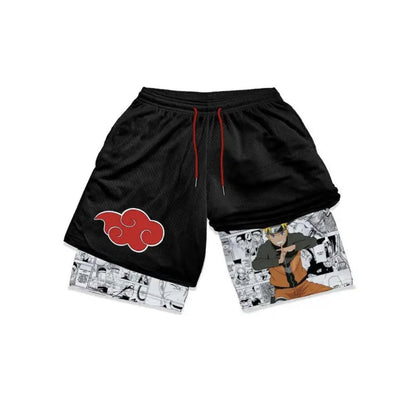 Anime Gym Compression Shorts Men