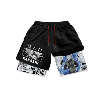 Anime Gym Compression Shorts Men