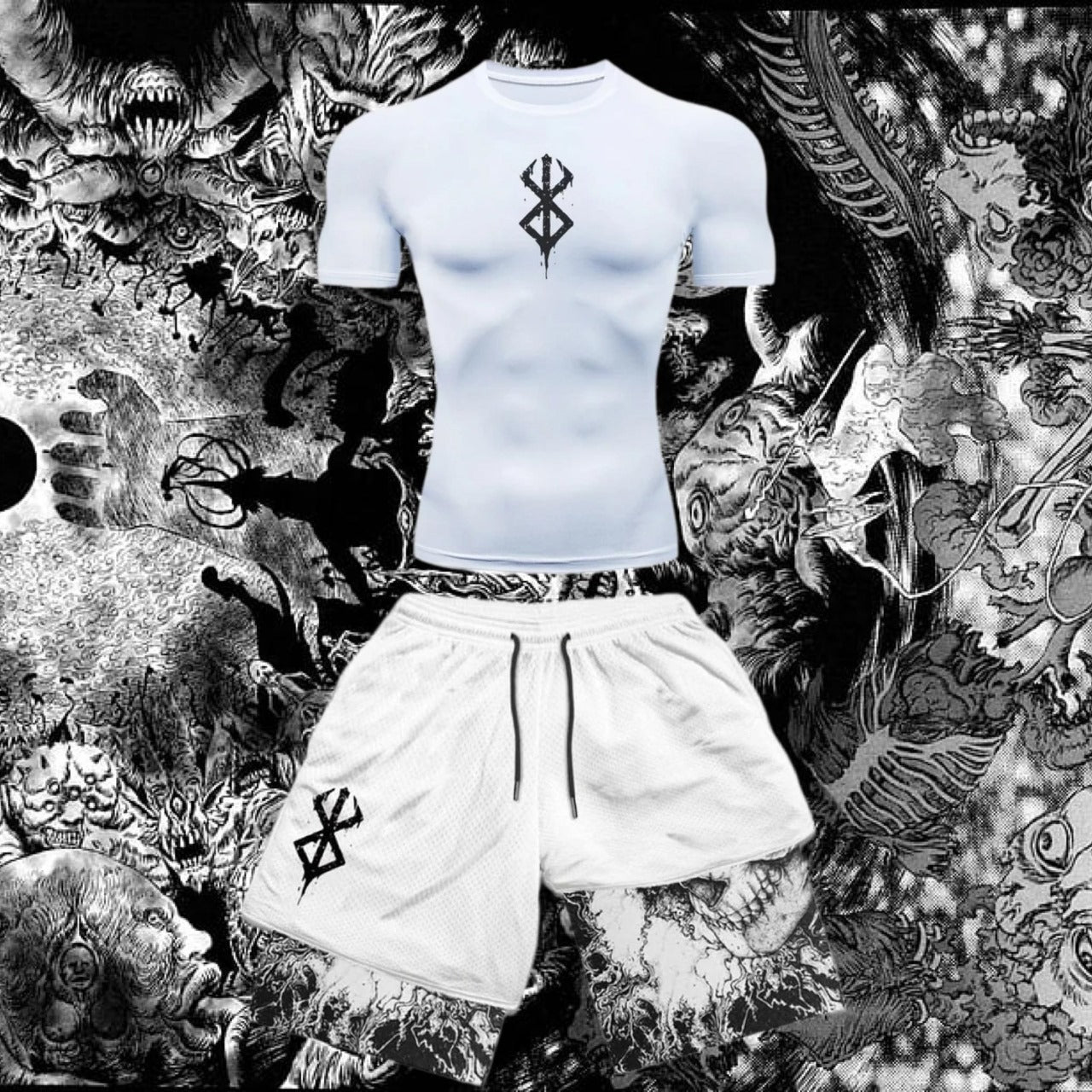 Set Anime T-Shirt and Short Compression