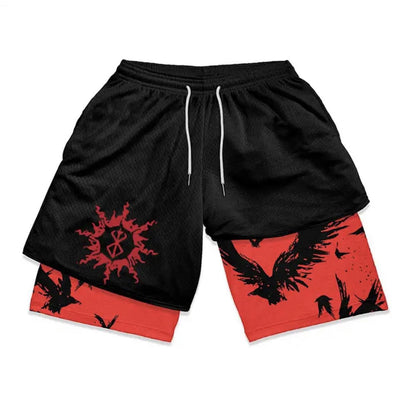 Anime Gym Compression Shorts Men