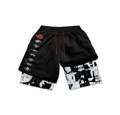 Anime Gym Compression Shorts Men